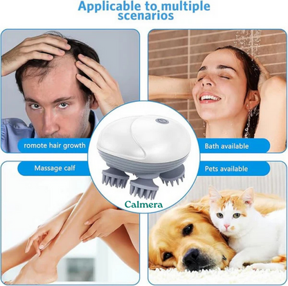 Calmera 3-Minute Relaxing Massager For You And Your Pet - Soft, Rotating Pressure That Feels Like Gentle Fingertips On The Scalp.