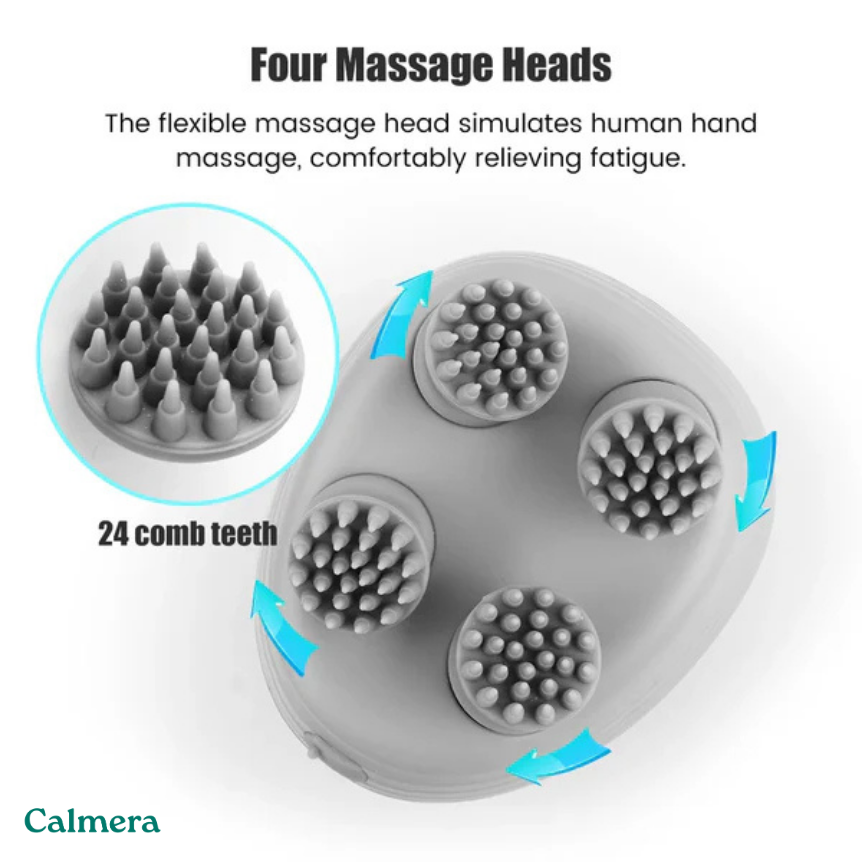 Calmera 3-Minute Relaxing Massager For You And Your Pet - Soft, Rotating Pressure That Feels Like Gentle Fingertips On The Scalp.